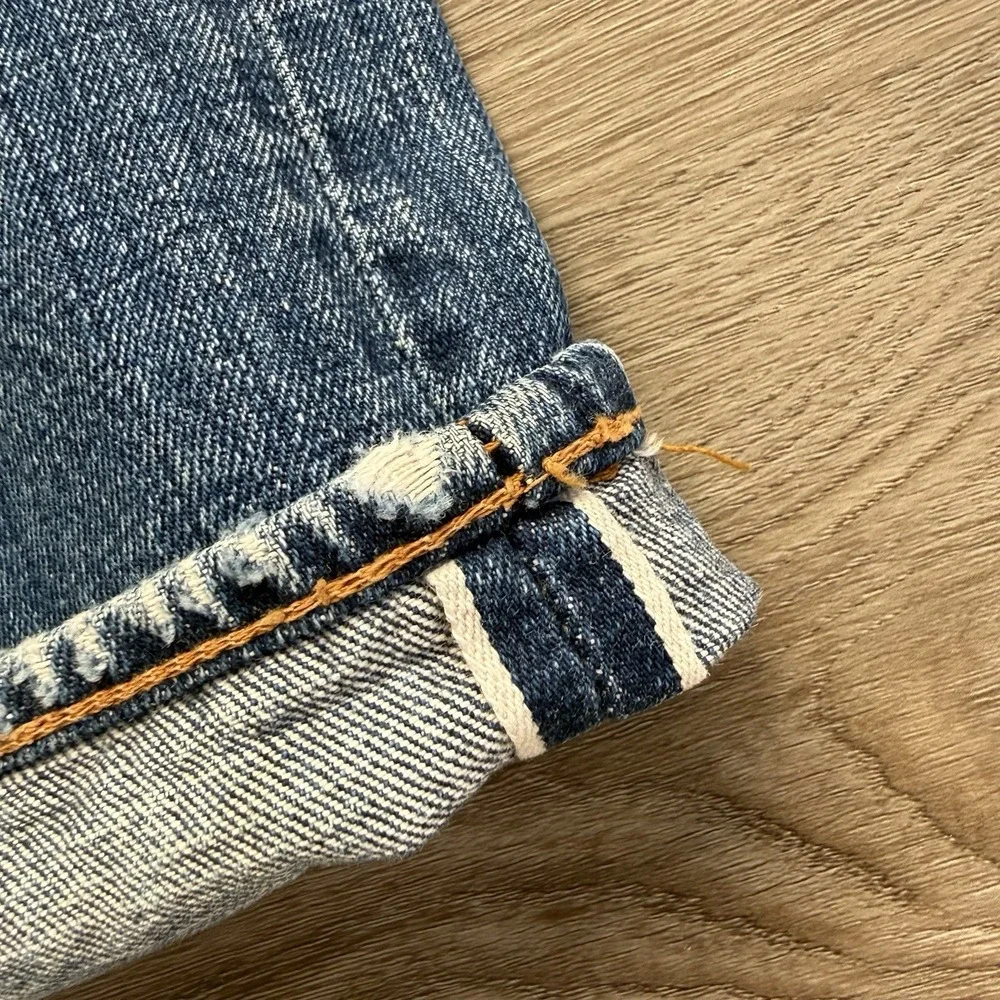 Vintage 60s 70s Levi's 501 Selvedge Denim Jeans #6 Distress Mens Actual SZ 32x29